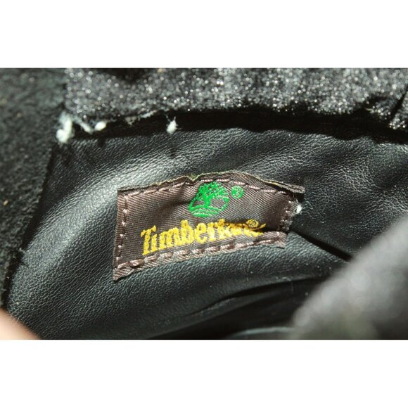 Timberland Premium Size 9 Shoes Black Velvet Leather Waterproof Boots Lace Up - Picture 8 of 10